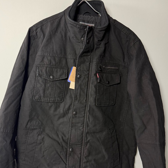 Levi’s Cotton Shell Military Style Moto Field Jacket NWT New - Picture 9 of 10